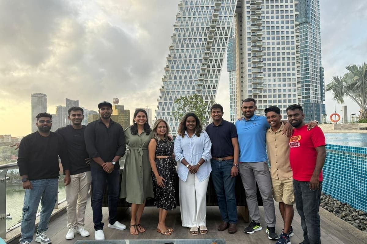A Teamified team on a rooftop in Colombo