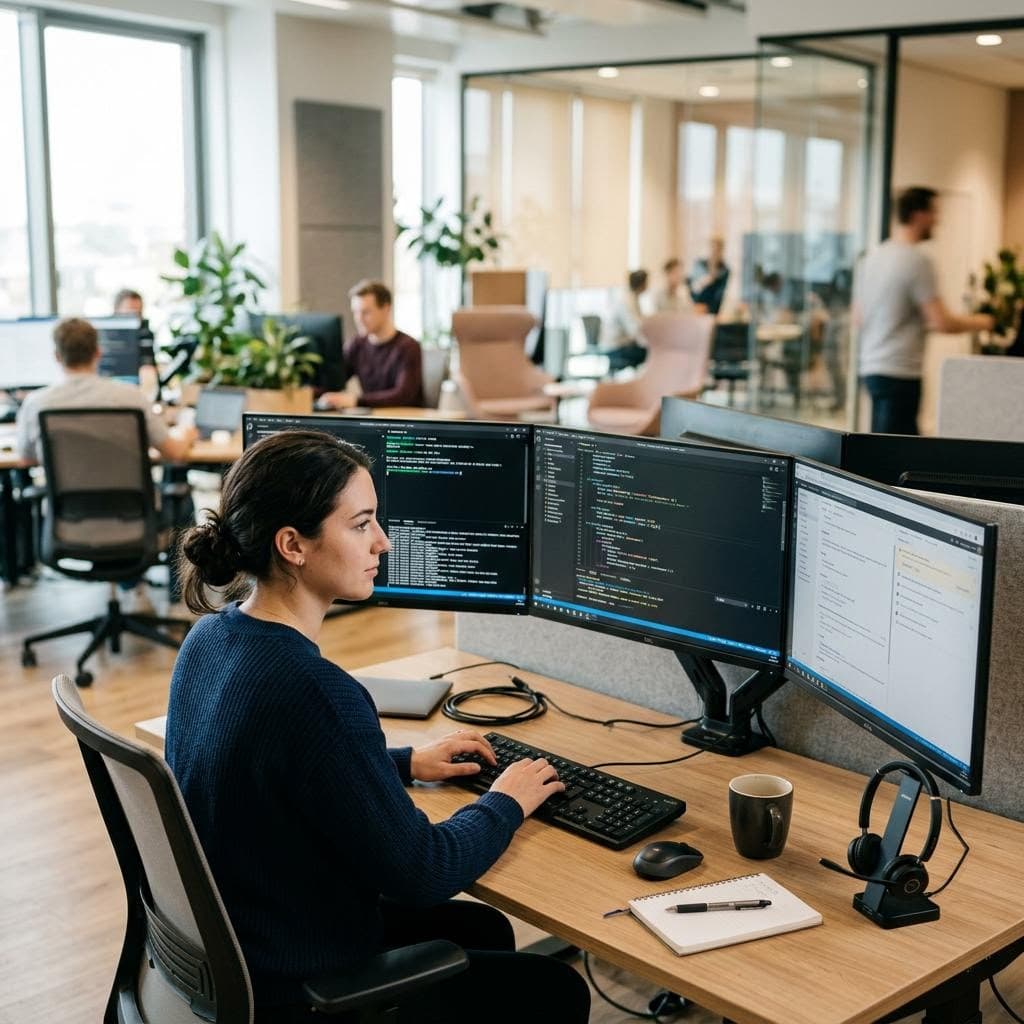 Software engineer at work