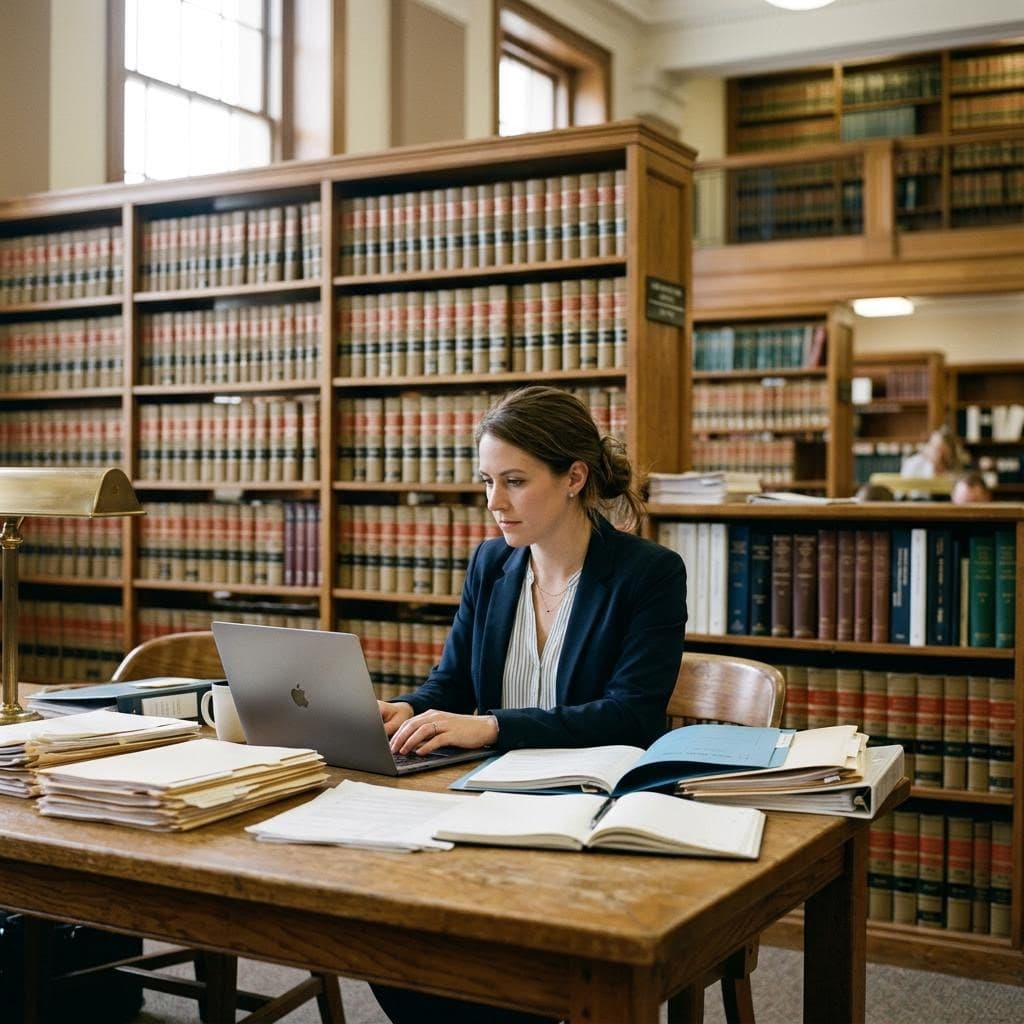 Legal support professional at work