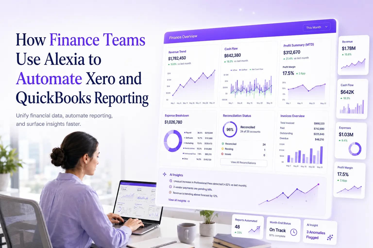 How Finance Teams Use Alexia to Automate Xero and QuickBooks Reporting