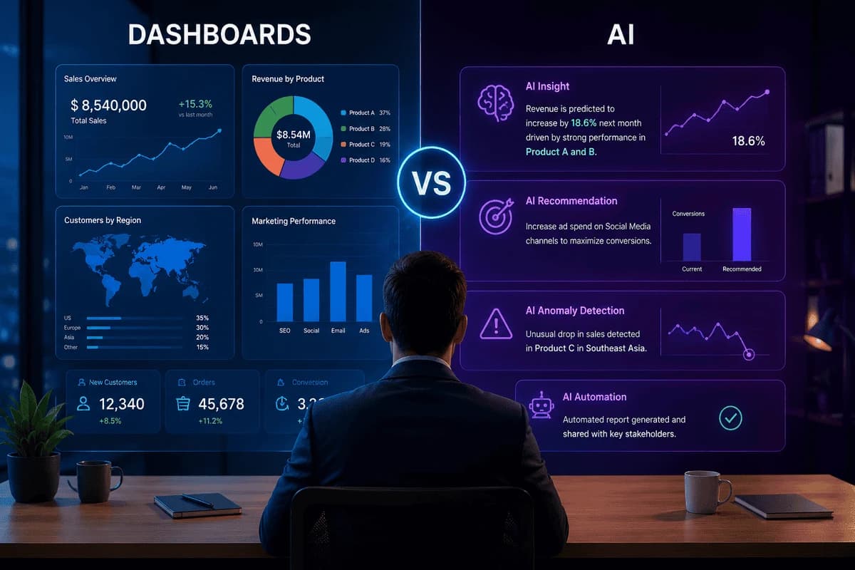 Best Dashboard Tools for Business in 2026: Dashboards vs AI