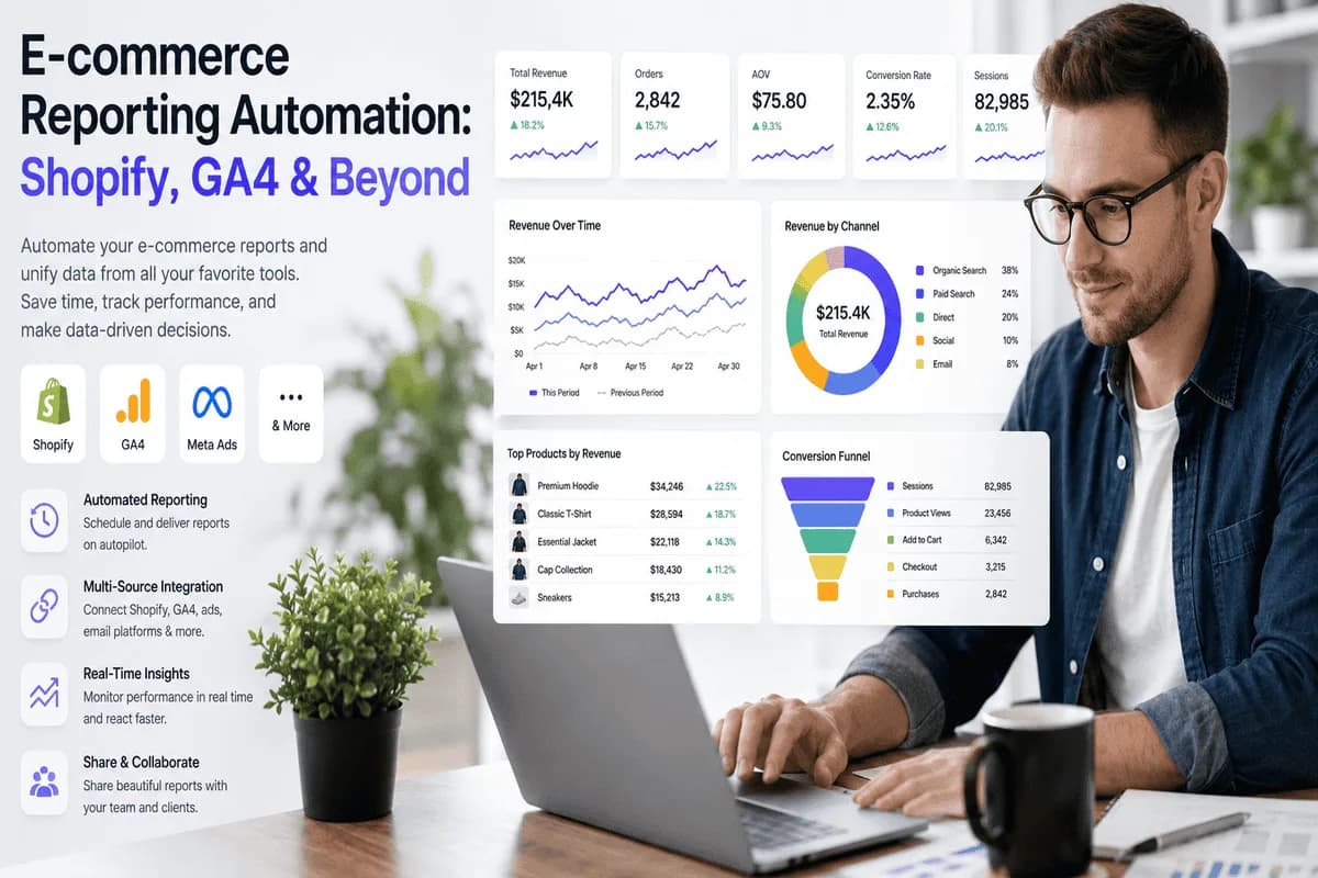 E-commerce Reporting Automation: Shopify, GA4 & Beyond