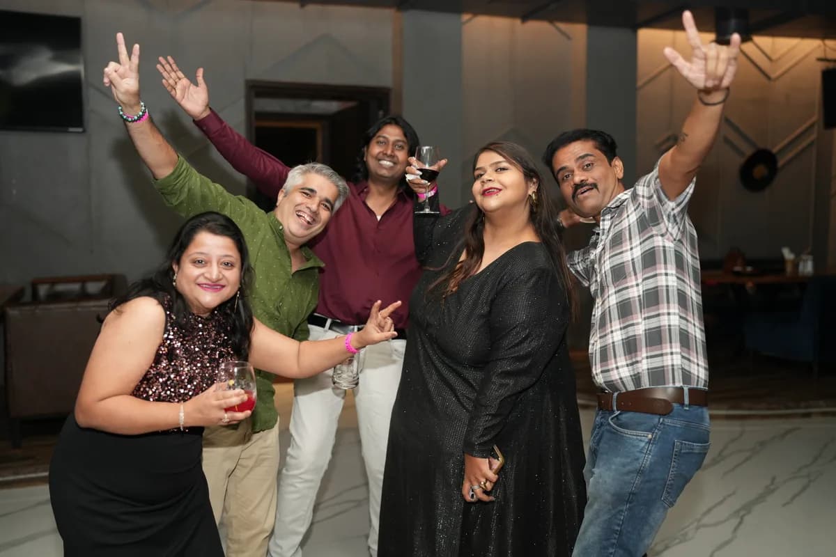 Year-end party: the team lets loose