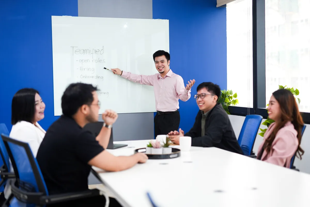 Professional mobile app developer working on apps
